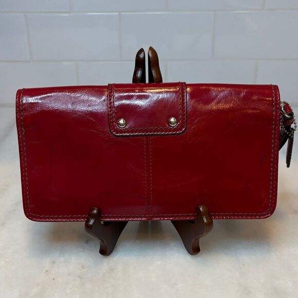 Coach Bleeker Patent Leather Buckle Wallet Clutch Bag - Picture 5 of 16